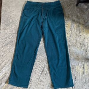Marithe Francois Girbaud jeans teal blue Baggy loose straight Leg size 40